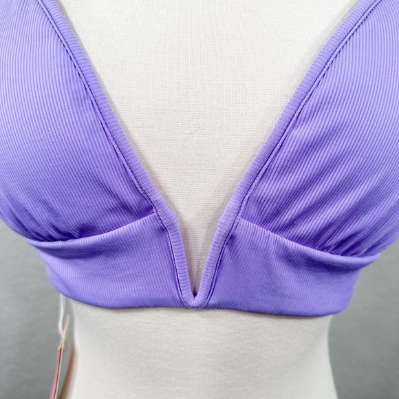 Maaji Periwinkle Parade Reversible Bikini Top In Purple - Picture 5 of 13